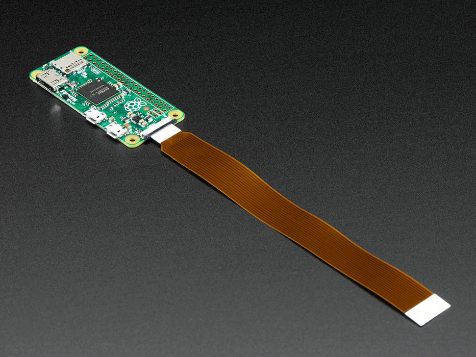 Angled shot of a Raspberry Pi Zero v1.3 Camera Cable. 