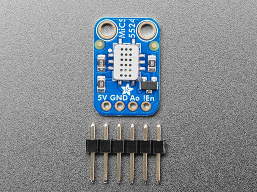 Angled shot of a Adafruit MiCS5524 CO, Alcohol and VOC Gas Sensor Breakout. 