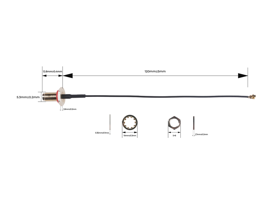 SMA to I-PEX Antenna Cable - 120mm