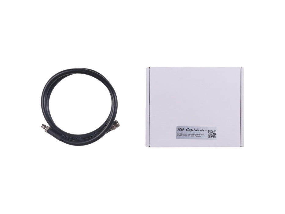 RF Cable; N Female to RP-SMA Male-CFD400-Black-1m For SenseCAP M1 Indoor Gateway and Fiberglass Antenna