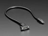 Panel Mount Extension USB Cable - Micro B Male to Micro B Female