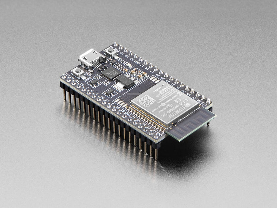 Angled shot of a Espressif ESP32 Development Board.