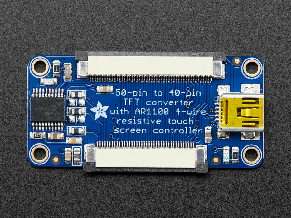 Adafruit TFT 50pin to 40pin with AR1100 Touchscreen Adapter