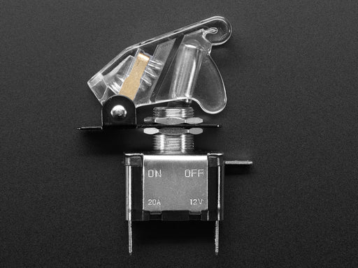 Toggle Switch with clear Cover, LED lit