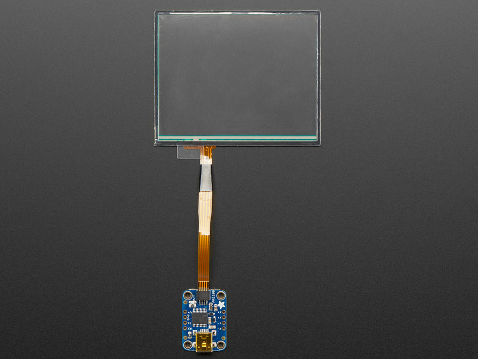 Rectangular Resistive Touch screen with long flex cable