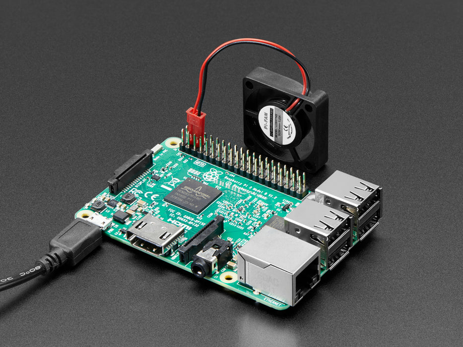 Miniature 5V Cooling Fan for Raspberry Pi and Other Computers