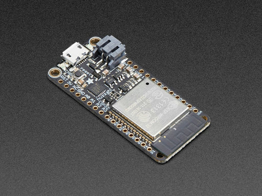 Angled shot of rectangular microcontroller.