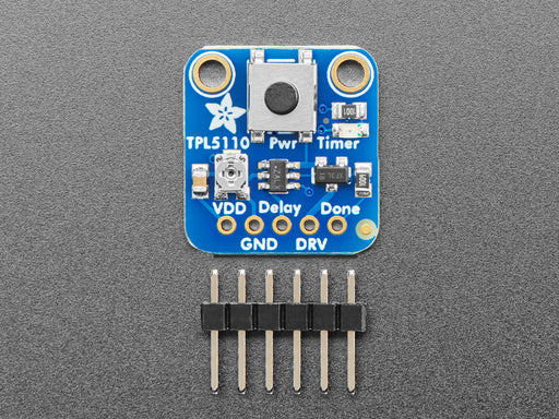 Angled shot of Adafruit TPL5110 Low Power Timer Breakout Board. 