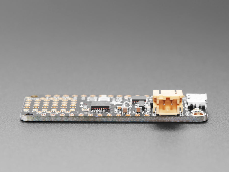 Angled shot of rectangular microcontroller.