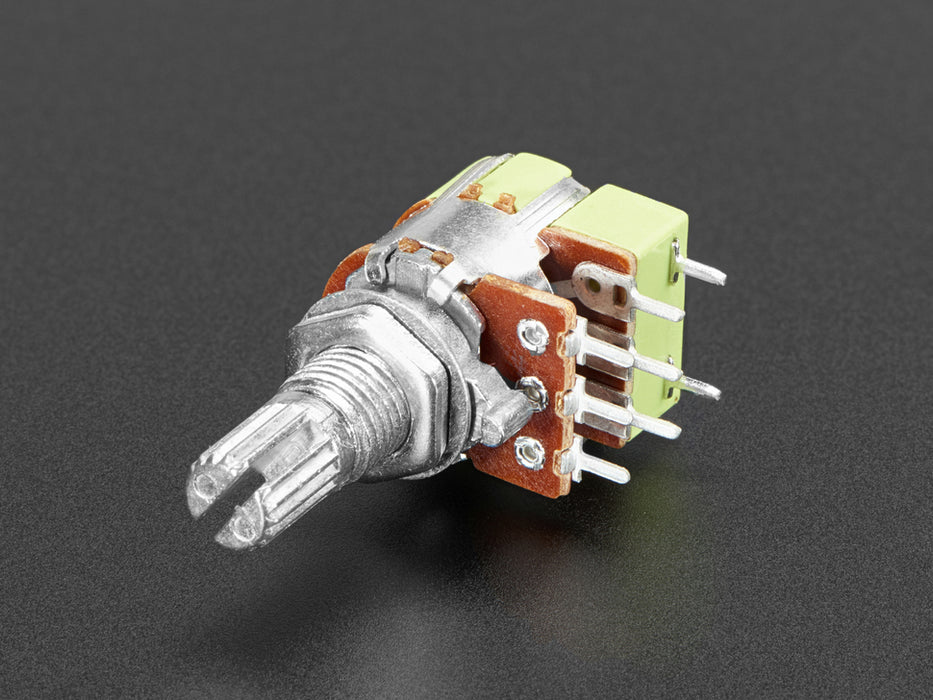 Panel Mount 10K Dual Log Potentiometer with On-Off Switch.