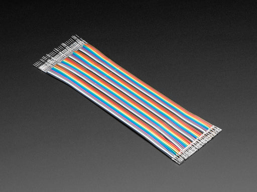 Angled shot of Premium Male/Female Raw Jumper Wires - 40 x 6