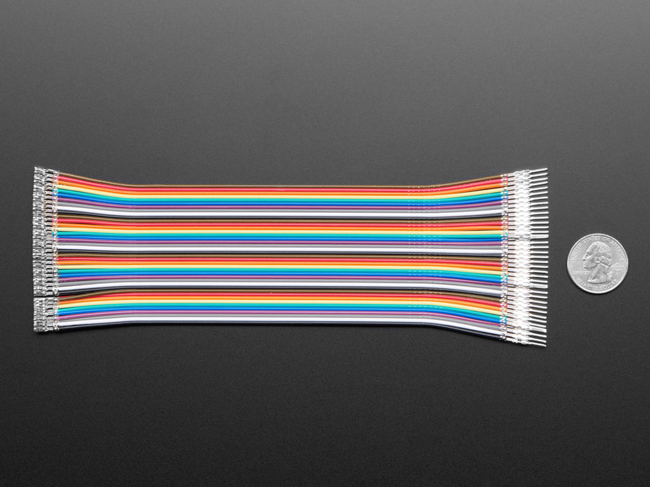 Angled shot of Premium Male/Female Raw Jumper Wires - 40 x 6