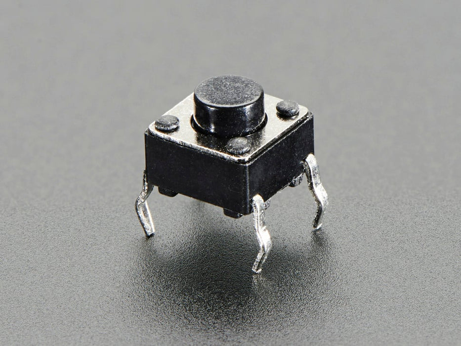 angled shot of 20 6mm mini tactile button switches.