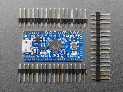 Angled shot of 5V ItsyBitsy dev board.