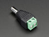 Angled shot of a Male DC Power adapter - 2.1mm plug 