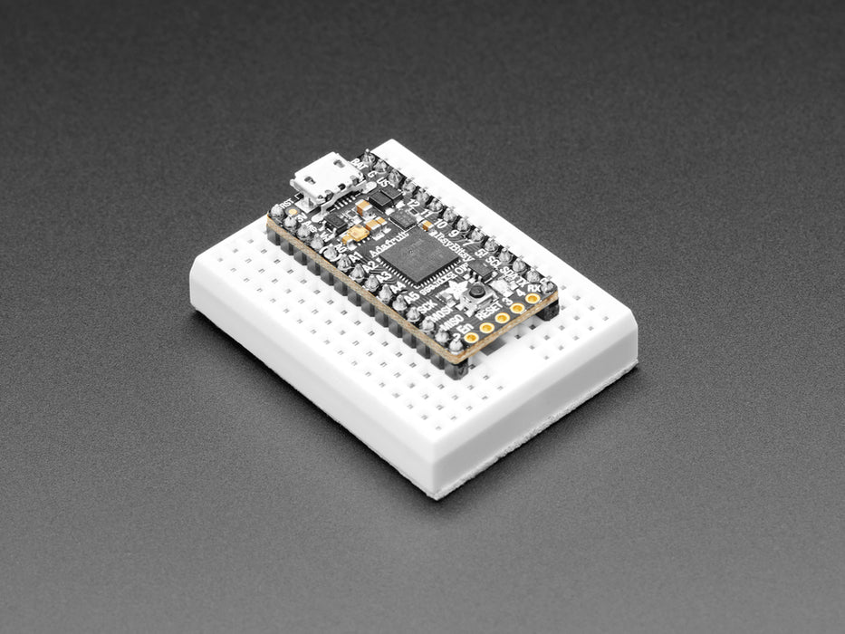 Angled shot of Adafruit ItsyBitsy M0 Express - for CircuitPython & Arduino IDE.