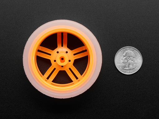 Orange and Clear TT Motor Wheel for DC Gearbox Motor