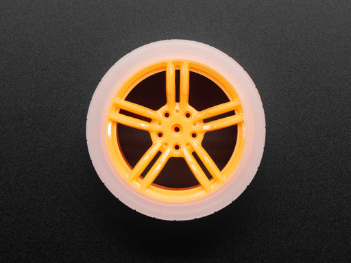 Orange and Clear TT Motor Wheel for DC Gearbox Motor