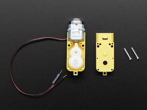 DC Gearbox Motor - TT Motor with two long wires and yellow body