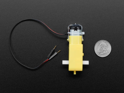 DC Gearbox Motor - TT Motor with two long wires and yellow body