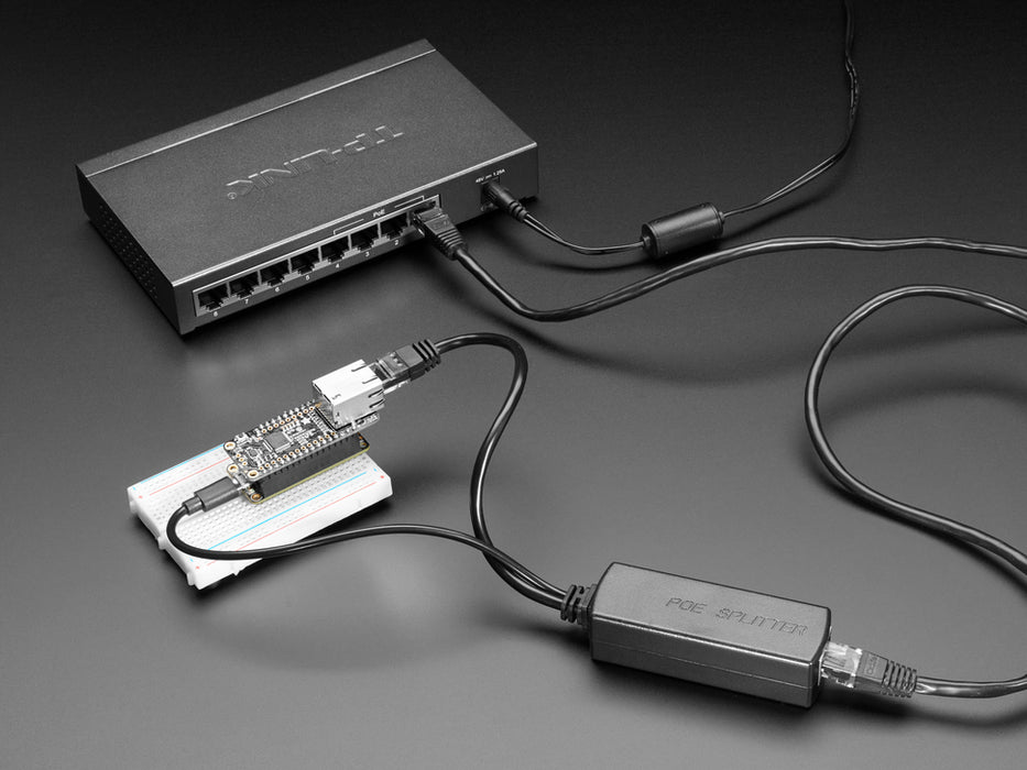 802.3af PoE Output Data and Power Splitter to Ethernet plus Micro USB