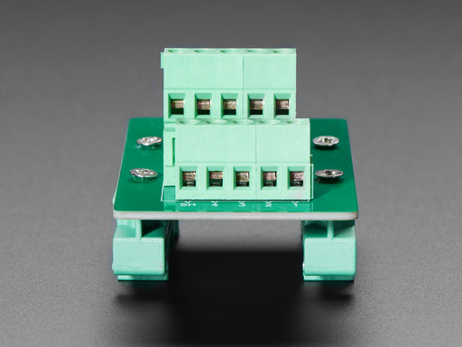 DIN Rail mountable RJ-45 To Terminal Block Adapter - Right Angle Jack.