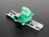 DIN Rail mountable RJ-45 To Terminal Block Adapter - Right Angle Jack.