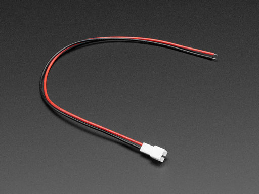 Top view shot of JST PH 2-Pin Cable - Male Header - 200mm.