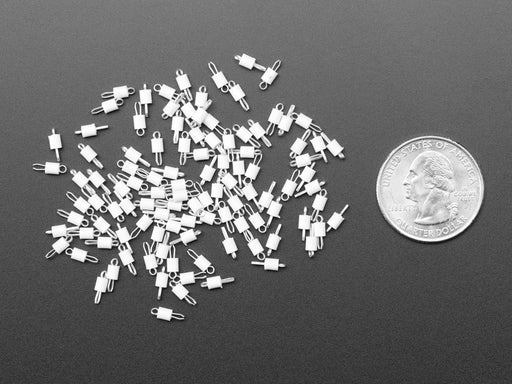 100 Small PCB Test Points - White