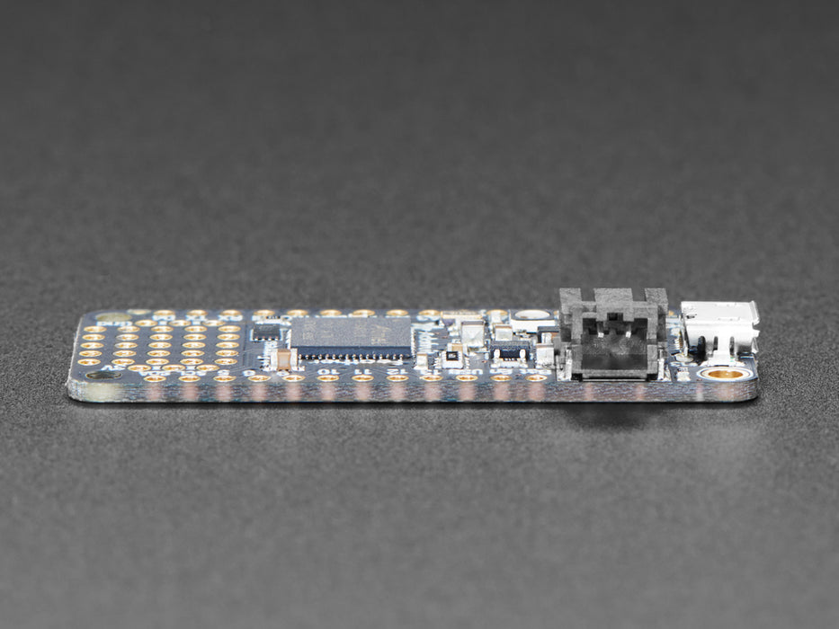 Angled shot of a Adafruit Feather M4 Express. 