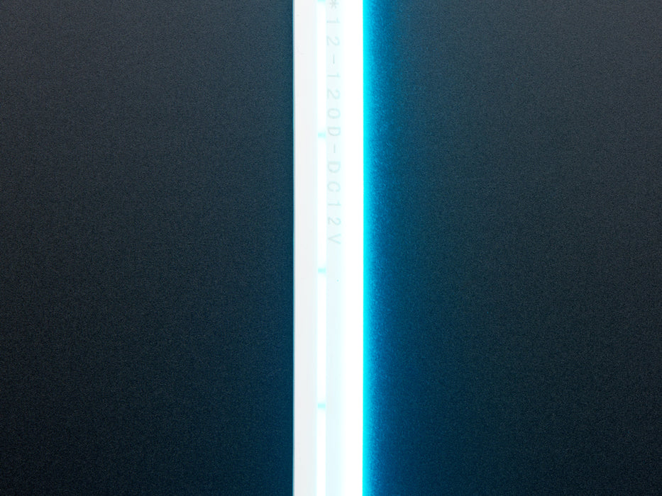 Coil of neon-looking ice blue light