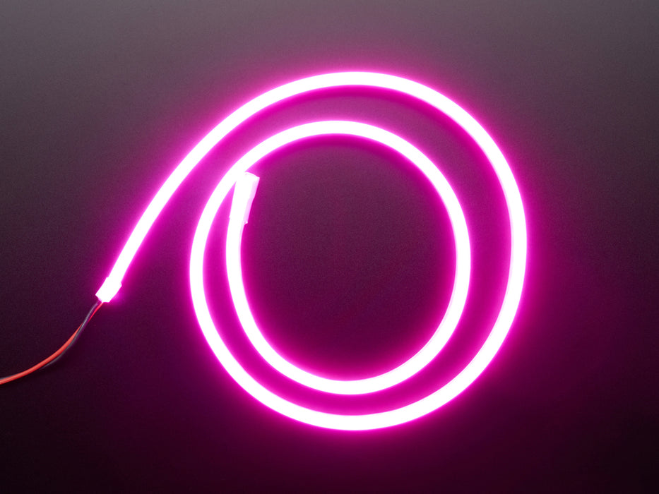 Coil of neon-looking pink light