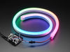 Hand flexing NeoPixel RGB Neon-like LED Flex Strip with Silicone Tube