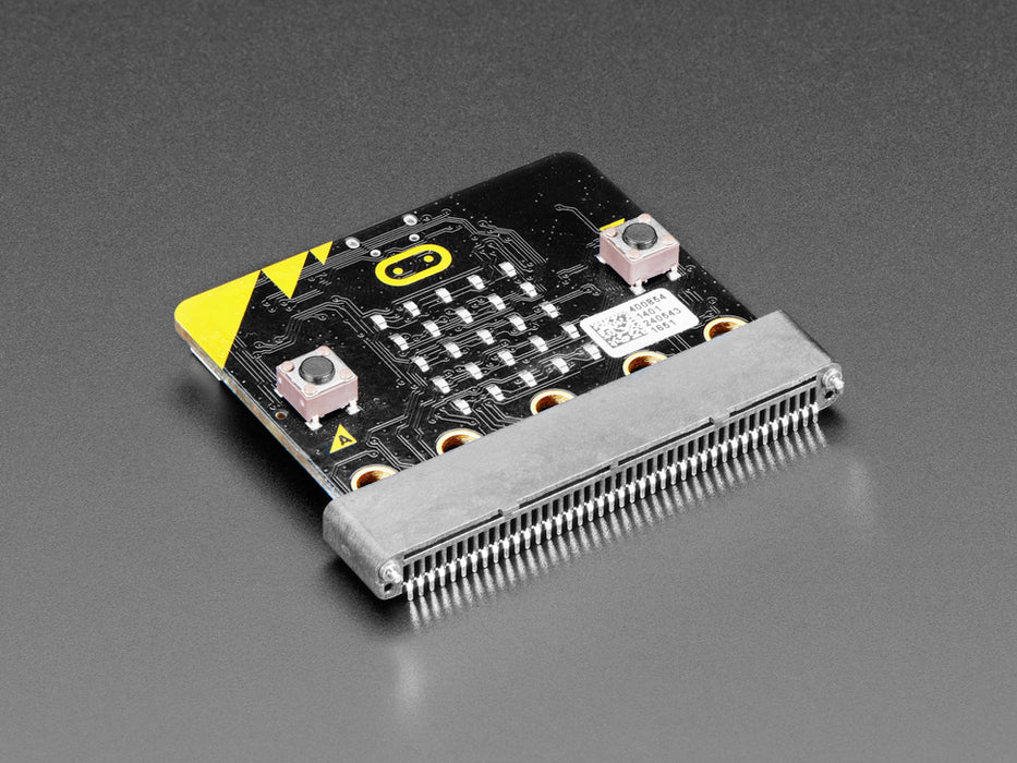 Angled shot of the pin ports on a SMT Straight Connector for micro:bit.