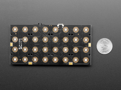 Top down view of a Adafruit NeoTrellis M4 Mainboard - featuring SAMD51. 