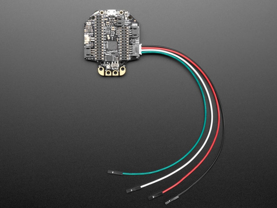 Angled shot of STEMMA JST PH 4-Pin to Female Header Cable - 200mm.