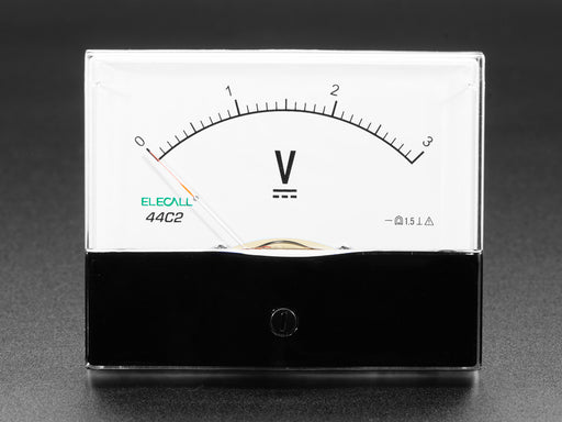 Video of an analog voltage panel meter. The needle sways back and forth.