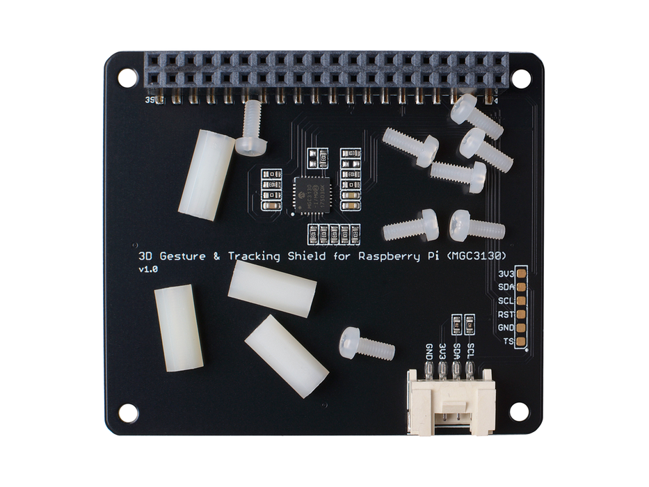 3D Gesture & Tracking Shield for Raspberry Pi (MGC3130)