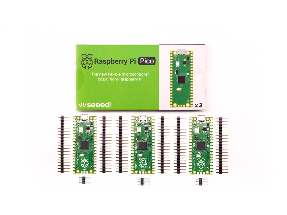 Raspberry Pi Pico (3Pcs) based on RP2040 for Arduino Beginner,small & flexible design, low power consumption