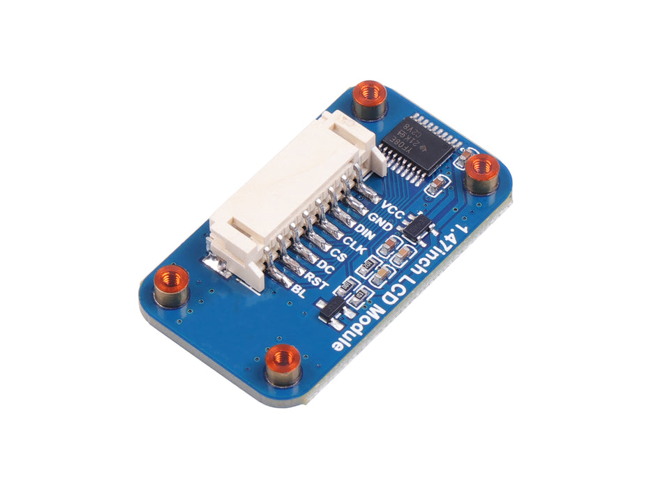 1.47inch LCD Display Module, Rounded Corners, 172x320 Resolution, SPI Interface, support Raspberry Pi, Arduino, STM32