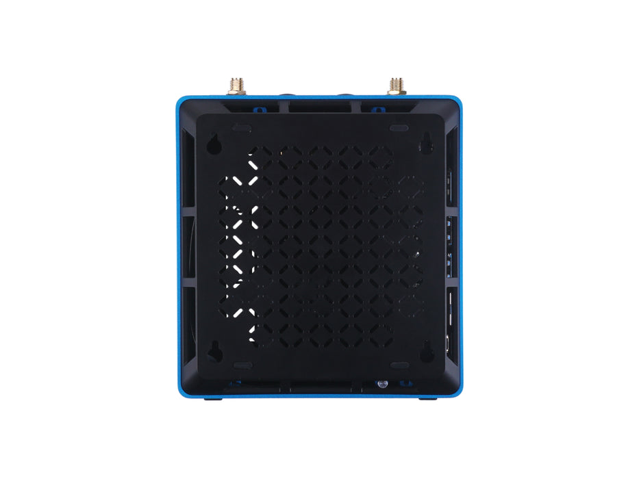 Jetson SUB Mini PC V2 - Blue with Jetson Xavier NX module, Aluminum case with cooling fan, 128GB SSD, WiFi, Antennas and pre-installed JetPack System