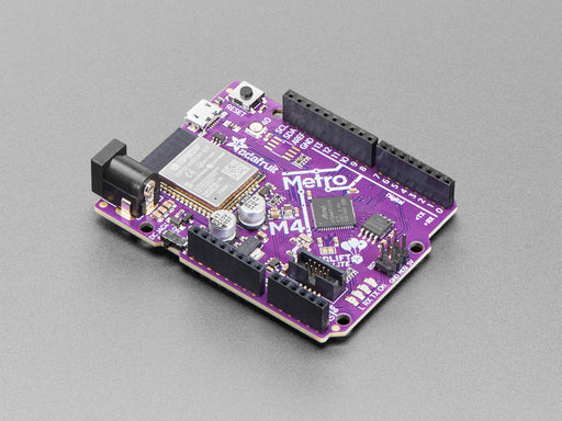 Adafruit Metro M4 Airlift Lite dev board with SAMD51 an ESP32 Wifi Co-processor.