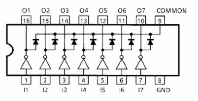 ULN2003A - 7 Darlington Transistors Array — Robot Italy