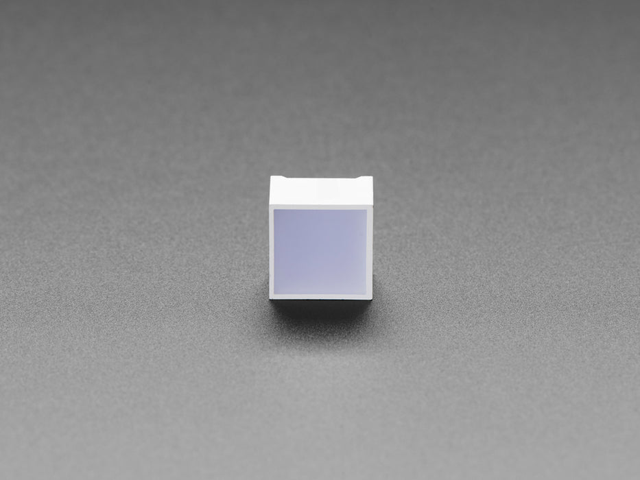 15mm Square Diffused Blue Indicator LED pulsing on and off