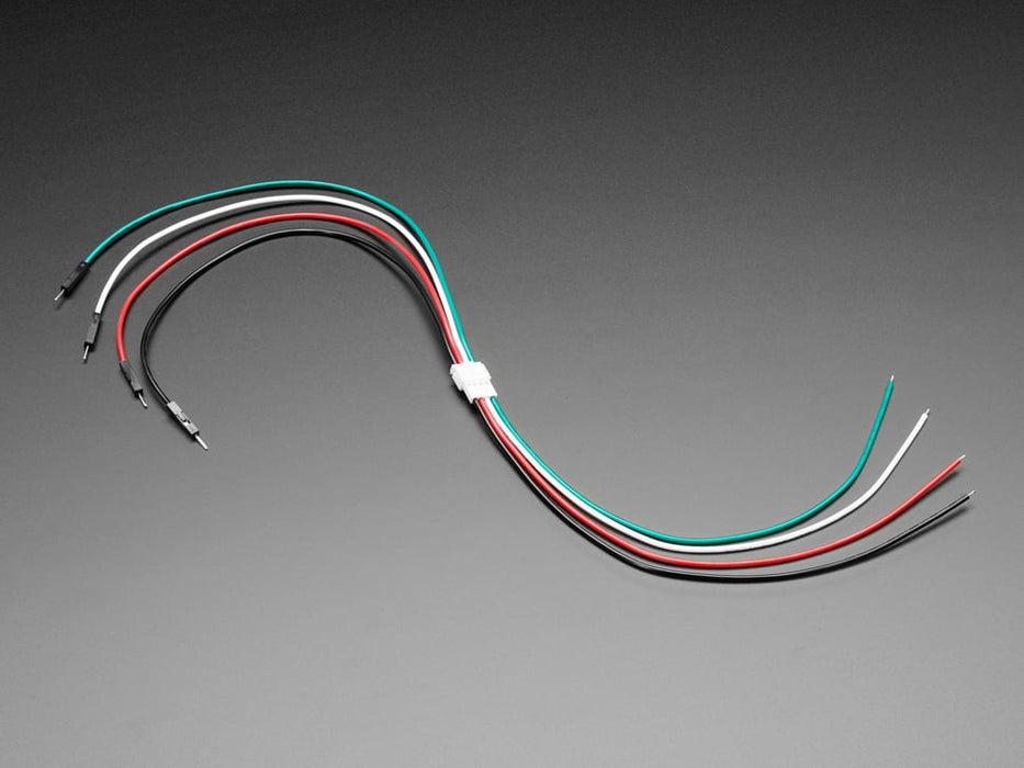 Angled shot of JST PH 4-Pin Socket to Color Coded Cable - 200mm.