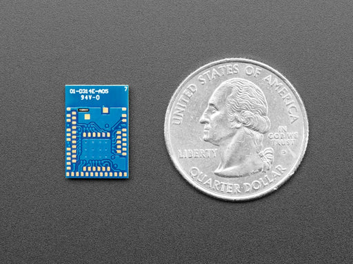 Angled shot of a nRF52840 Bluetooth Low Energy Module with USB. 