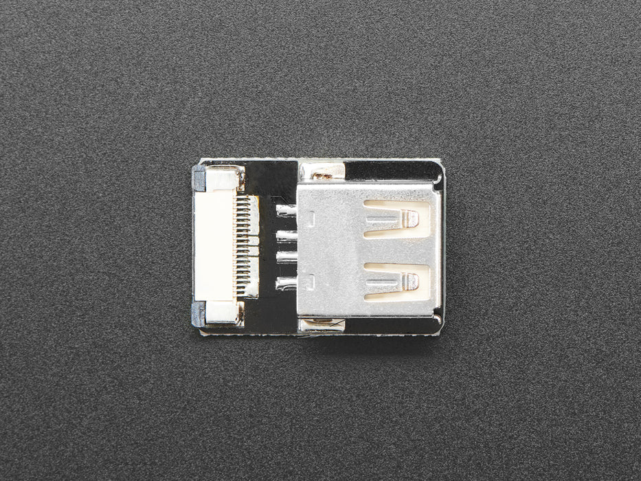 Angled shot of a DIY USB Straight Type A Jack Cable Part. 