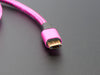 Fully Reversible Pink/Purple USB A to micro B Cable