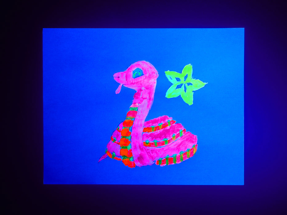 round yellow disc of fluorescent paint.