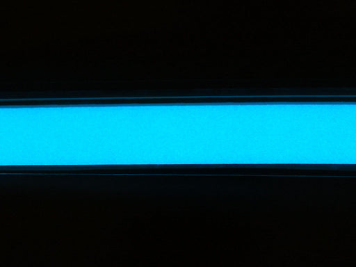 Coil of lit Aqua Electroluminescent Tape Strip 